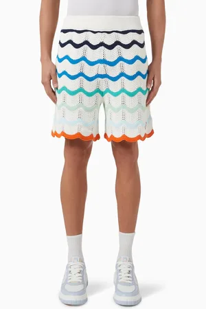 Casablanca Gradient Wave Shorts in Crochet
