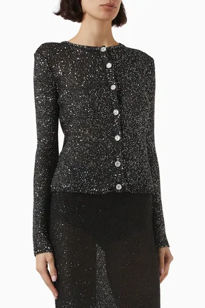 Alessandra Rich Sequin-embellished Knit Cardigan