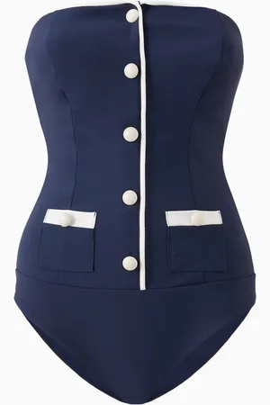 Simkhai Scout Bustier One-piece Swimsuit in Stretch Nylon