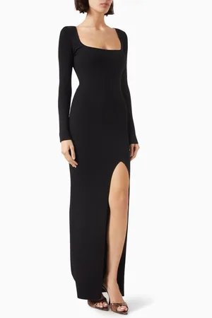 GOOD AMERICAN Virgo Maxi Dress in Rib-knit