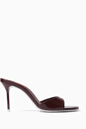 Schutz X Malu Mule Sandals in Patent Leather
