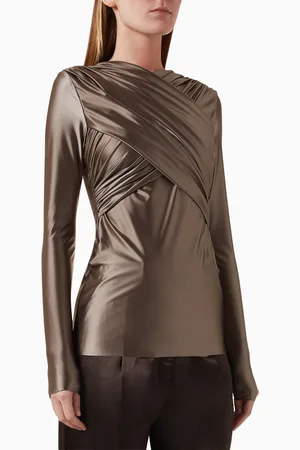 DAY Birger et Mikkelsen Kira Wrap Draped Top in Cotton-blend