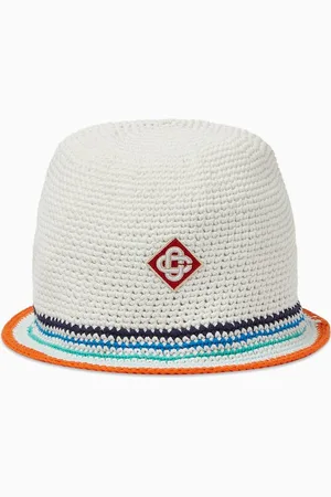 Casablanca Stripe Crochet Bucket Hat in Cotton