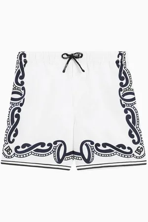 Dolce & Gabbana Logo-print Swim Shorts in Technical Fabric