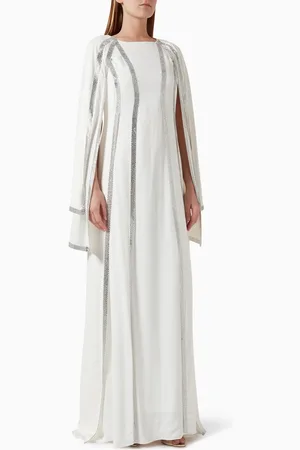 BAQA Bead-embellished Cape Dress