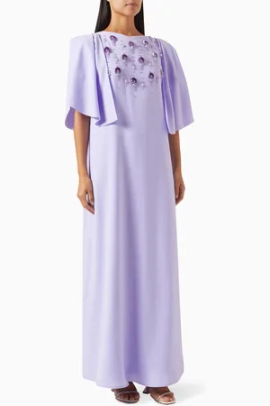 Ruya Bead-embellished Kaftan in Crepe