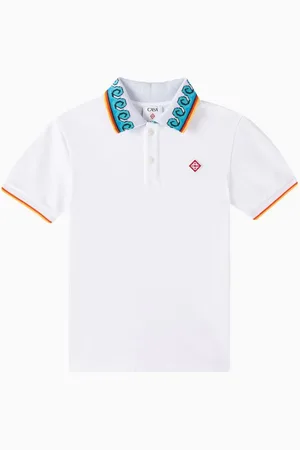 Casablanca Monogram Polo Shirt in Cotton