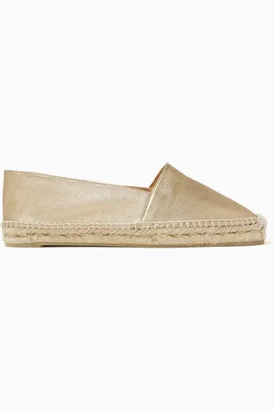 Castaner Kenda Espadrilles in Metallic Leather & Jute