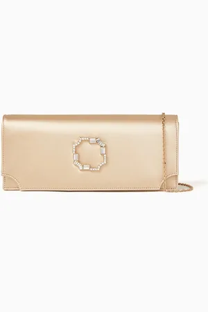 MALONE SOULIERS Vivien Embellished Clutch in Satin