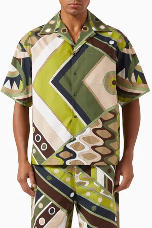 Puccini Vivara Print Bowling Shirt in Cotton