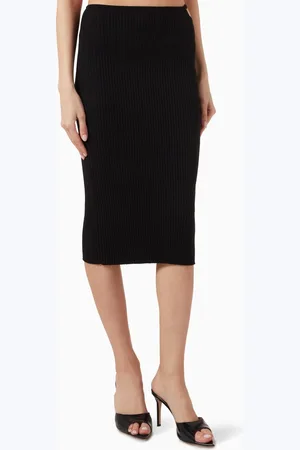 Courrèges Loop Rib-knit Midi Skirt