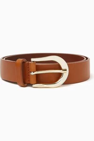 HUGO BOSS Round Buckle Belt in Italian Leather