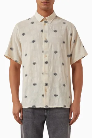 Les Deux Ira Printed Shirt in Cotton-jacquard
