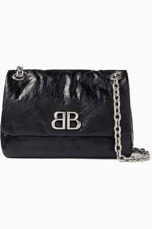 Balenciaga Mini Monaco Quilted Bag in Arena Calfskin Leather