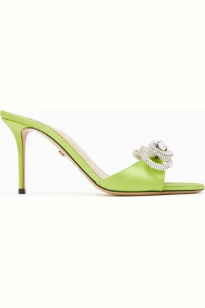 Mach & Mach Double Bow 85 Mule Sandals in Satin
