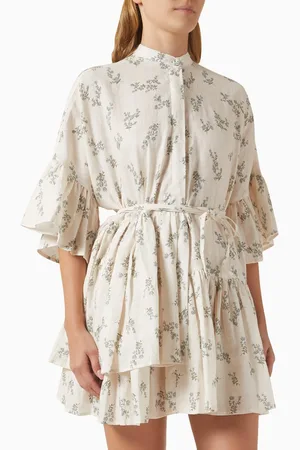 Morton Mac Tilda Mini Dress in Linen