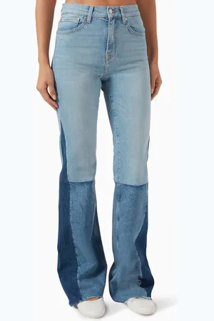 Maje Pandora Colour-block Flared Jeans
