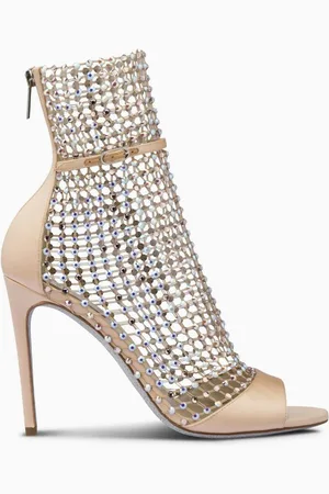RENE CAOVILLA Galaxia Embellished Sandals in Mesh