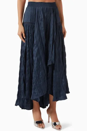 Maje Japri Asymmetric Midi Skirt
