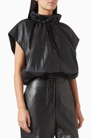 Ura Isa Cropped Jacket in Vegan Leather