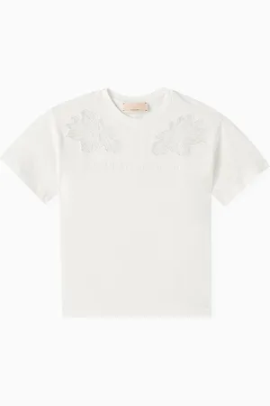 Elisabetta Franchi Embroidered T-shirt in Cotton
