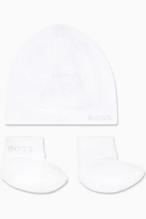 HUGO BOSS Beanie & Booties in Cotton
