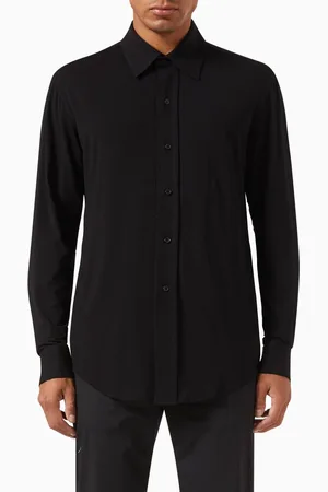 Sandro Long-sleeve Button-up Shirt in Jersey