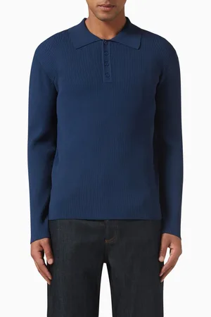 Sandro Phoebe Polo Shirt in Ribbed-knit