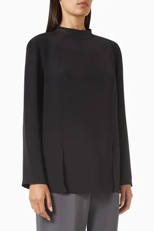 12 STOREEZ Long-sleeved Blouse in Mulberry Silk