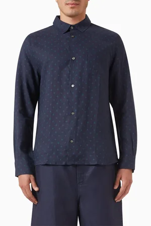 DEREK ROSE Milan 25 Long-sleeve Shirt in LInen