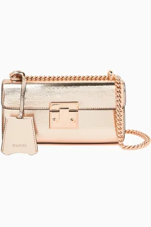 Gucci Padlock Shoulder Bag in Metallic Leather