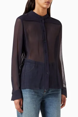 Chloé Slim-fit Sheer Blouse in Silk