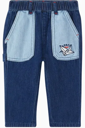 Kenzo Origami Two-tone Jeans in Cotton