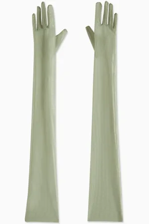 Norma Kamali Long Gloves in Mesh