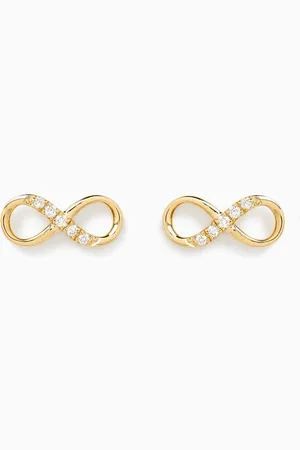 Fergus James Infinity Diamond Stud Earrings in 18kt Gold