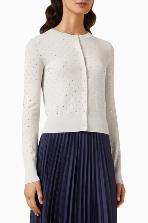 MARELLA Embellished Knit Cardigan in Virgin Wool