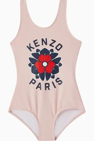 Kenzo Logo & Boke Flower One-piece Swimsuit