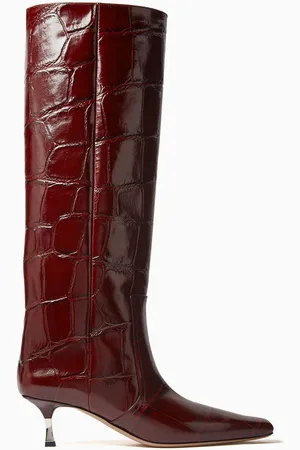 PARIS TEXAS Bettina 55 Boots in Croc-embossed Leather