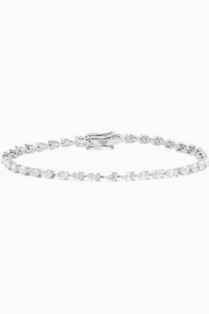 Fergus James Pear Diamond Tennis Bracelet in 18kt Gold