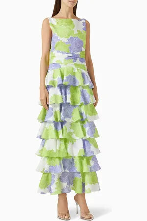 Mergim Liri Tiered Maxi Dress in Linen
