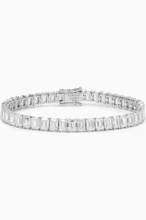 Fergus James Emerald-cut Diamond Tennis Bracelet in 18kt Gold