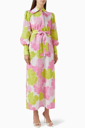 Mergim Amira Printed Dress in Linen