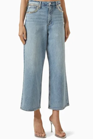 RAG&BONE Andi Ankle Wide-leg Jeans in Denim