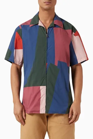 J.W.Anderson Abstract Zip-up Shirt in Cotton