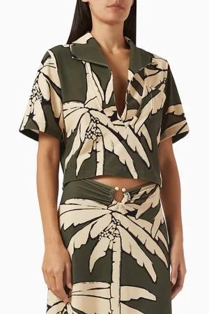 JOHANNA ORTIZ Misty Palms T-Shirt in Terry