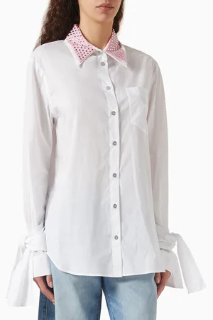 Mach & Mach Strass-embellished Shirt in Poplin