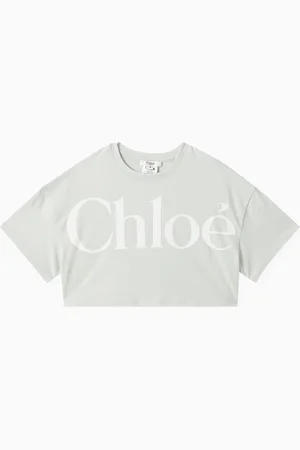 Chloé Logo Crop T-shirt in Cotton