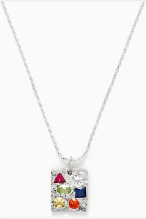 Bleue Burnham Sapphire Cottage Rose Garden Pendant Necklace in Sterling