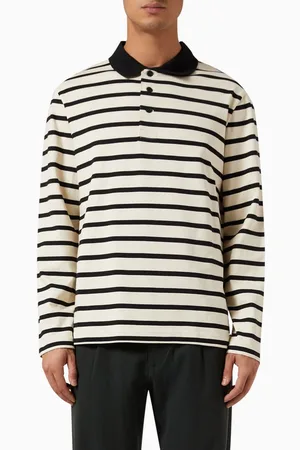 COS Striped Long-Sleeved Polo Shirt