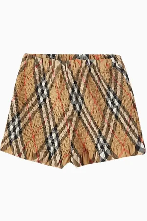 Burberry Remy Smocked Shorts in Cotton-poplin